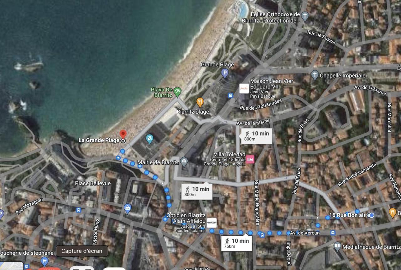 Biarritz Centre, Pres Avenue De Verdun, Cosy Apt 2 Pieces , Salon , Chambre Separe, Rue Tres Calme A 10 Minutes A Pied De La Grande Plage Ngoại thất bức ảnh